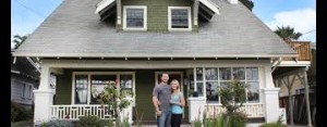 older home couple in front